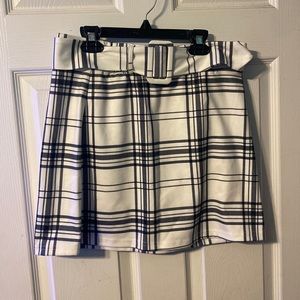 White plaid skirt